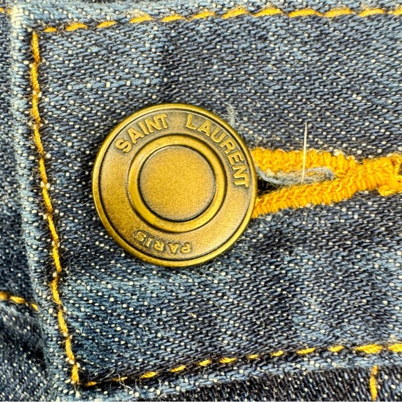 Saint Laurent Blue Skinny Jeans Size 32 - Picture 6 of 13